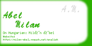 abel milan business card